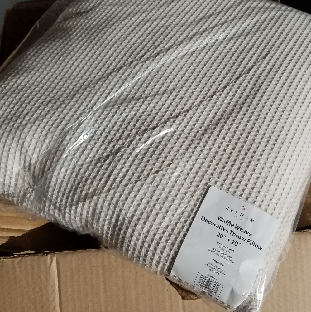 Belham Living 20x20 Cream Waffle Pillows (6)